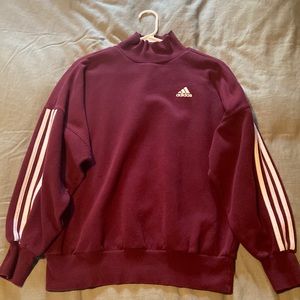 Mock- neck maroon adidas jumper XS
